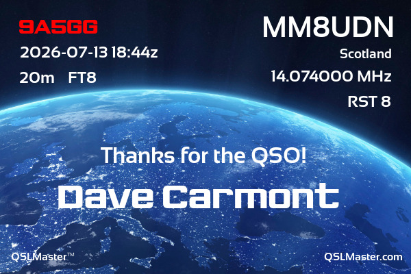MM8UDN Scotland QSL card